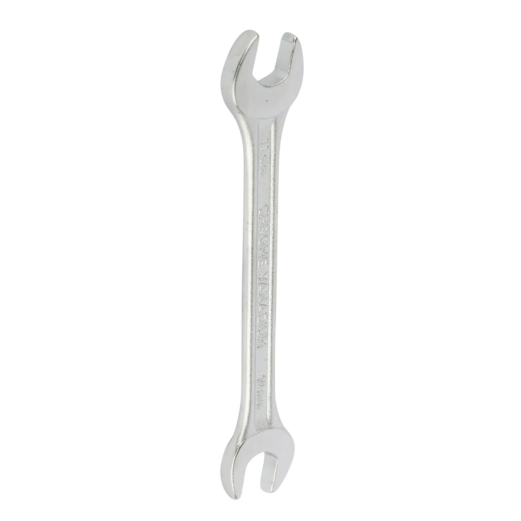 STANLEY 70-368E silver double open-end wrench, shown in front view on white background.