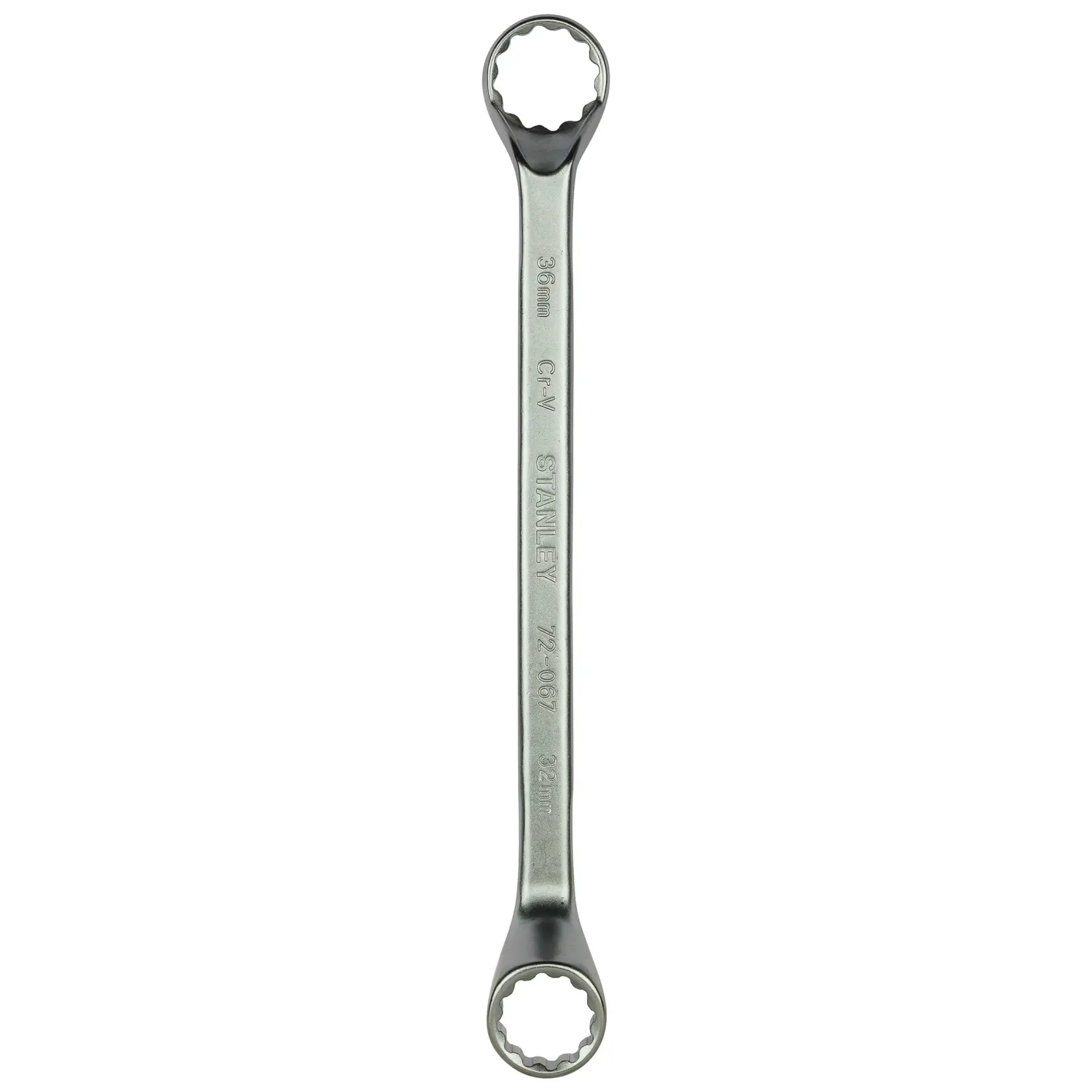 Stanley double box-end wrench, metal, 36mm and 32mm sizes, for tightening or loosening nuts and bolts.