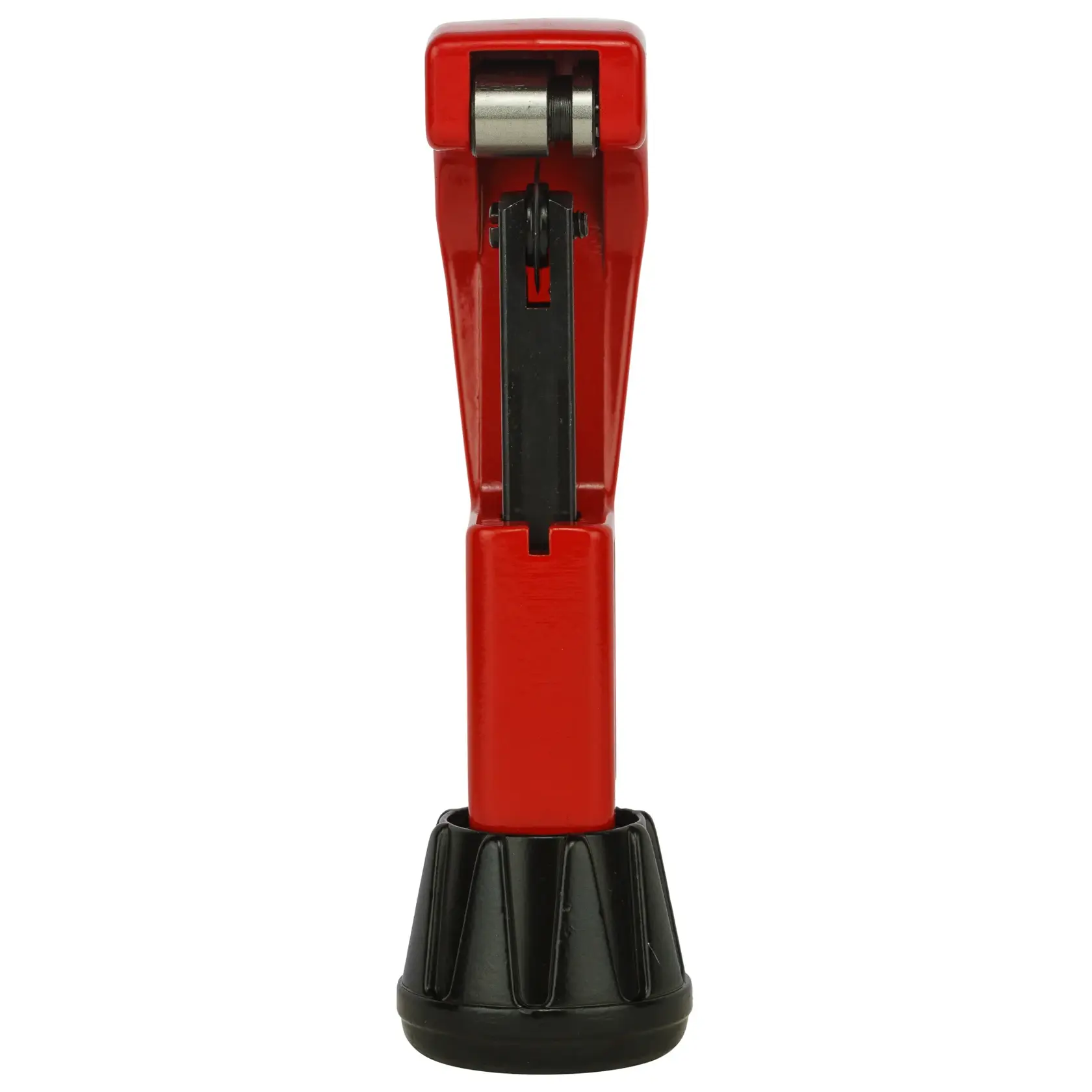 STANLEY 93-021-22 pipe cutter, red and black tool, front view on white background.