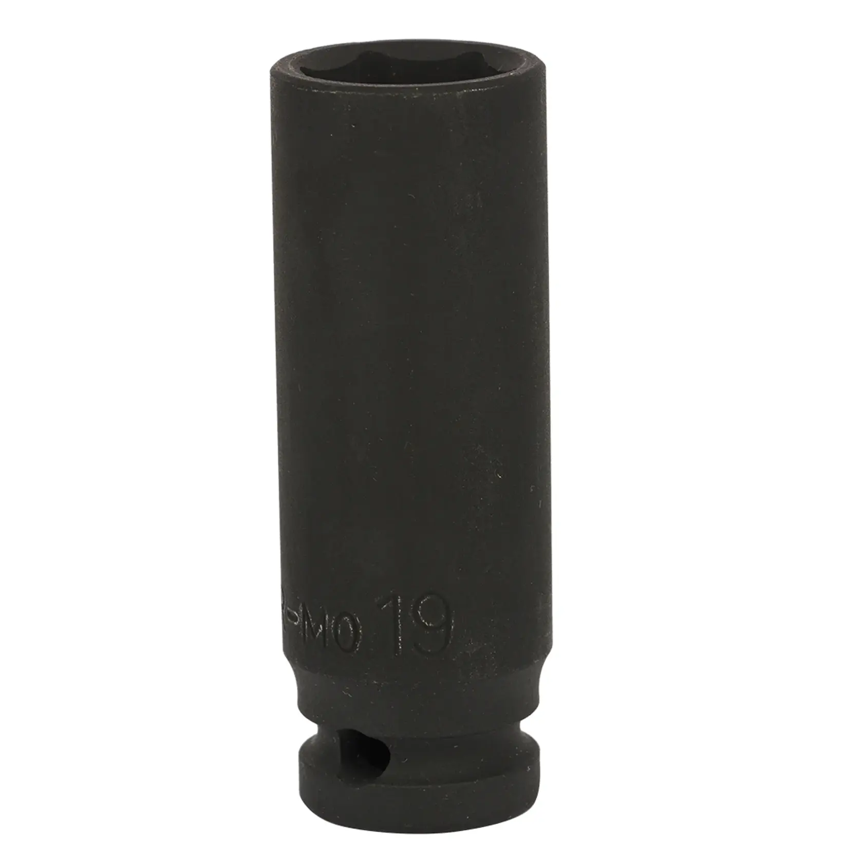 STANLEY STMT87506-8B black deep impact socket, side angle photo, tool accessory.