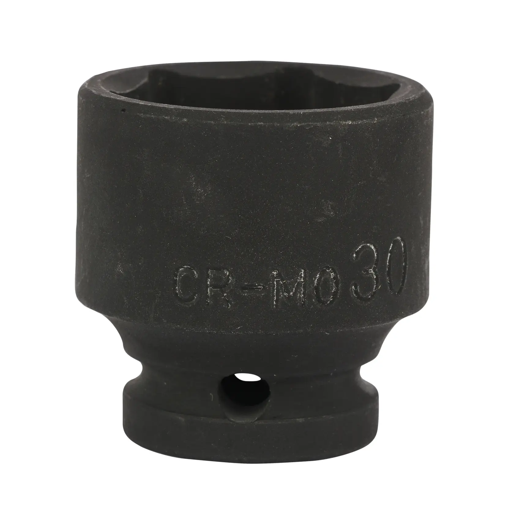 STANLEY STMT89456-8B black impact socket, photography, front angle on white background