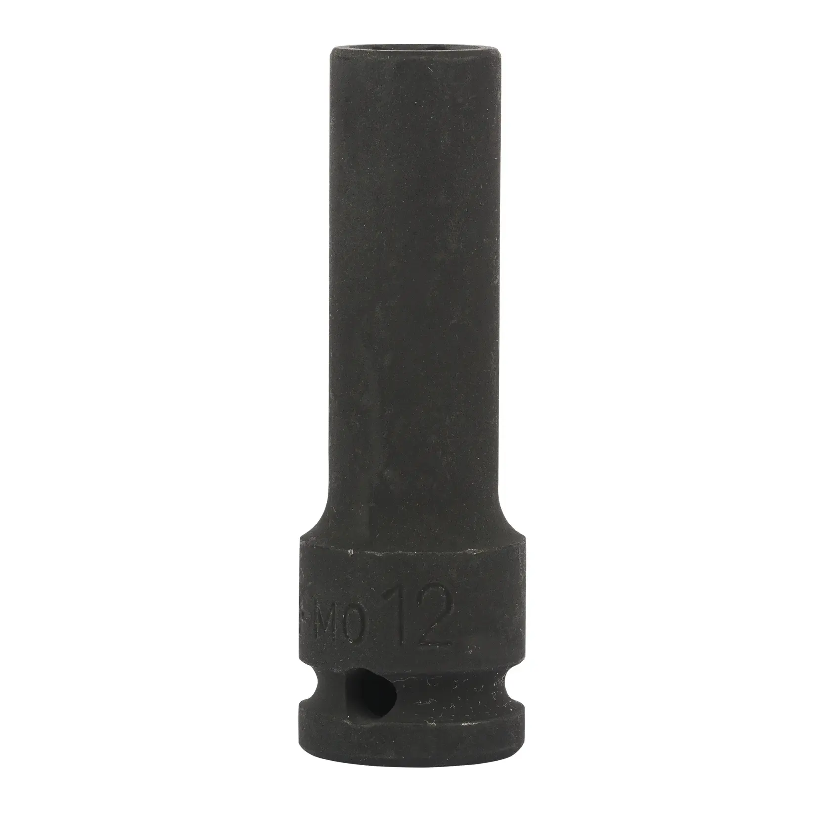 STANLEY STMT91379-8B black deep impact socket, front angle, tool photography