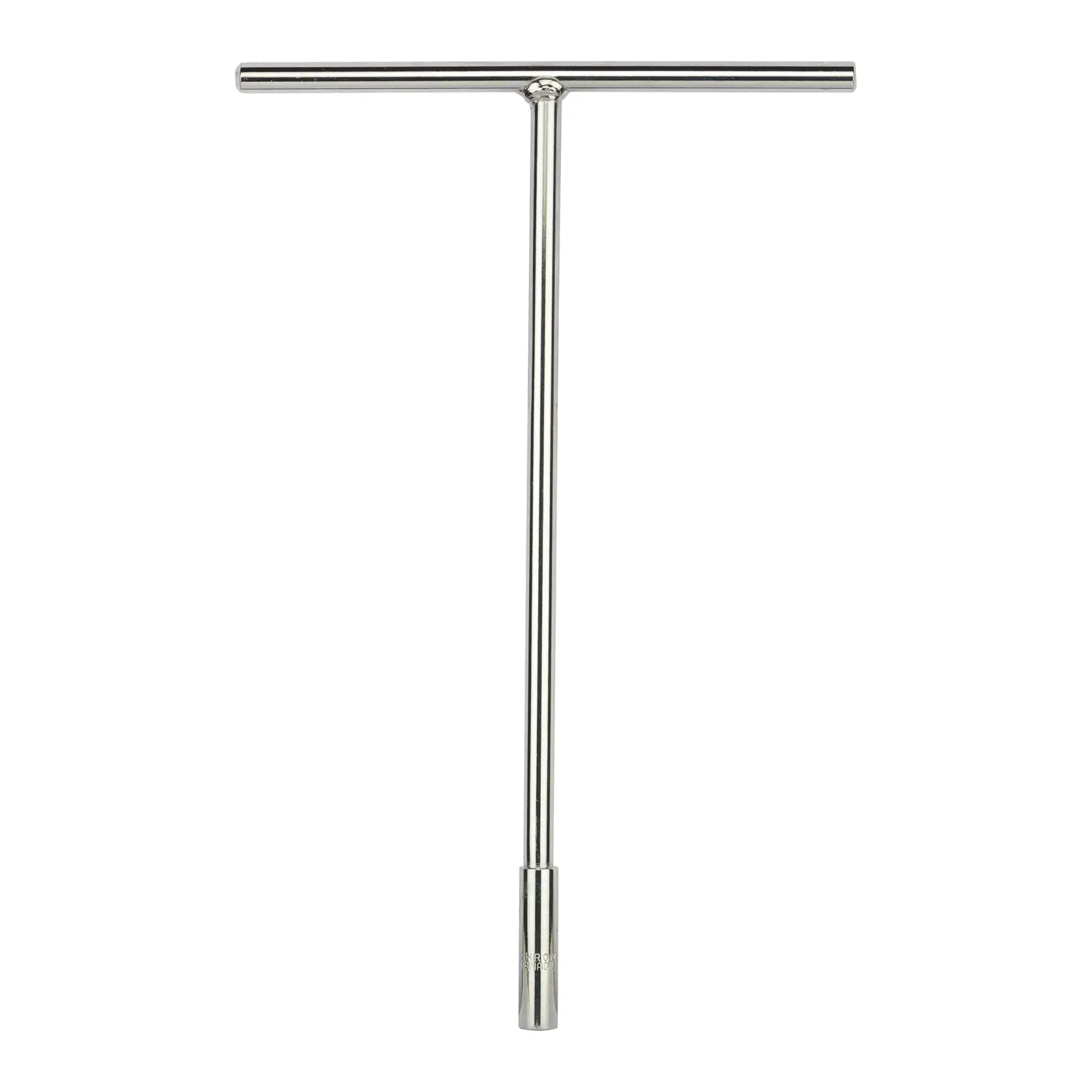 Stanley T-handle socket wrench with chrome finish, designed for turning fasteners and bolts.