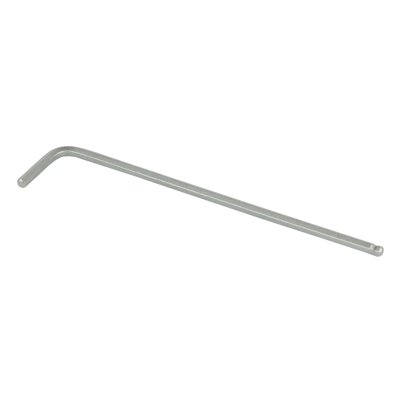 STANLEY STMT94101-8 hex key with ball end, silver finish, hand tool, side angle on white background.