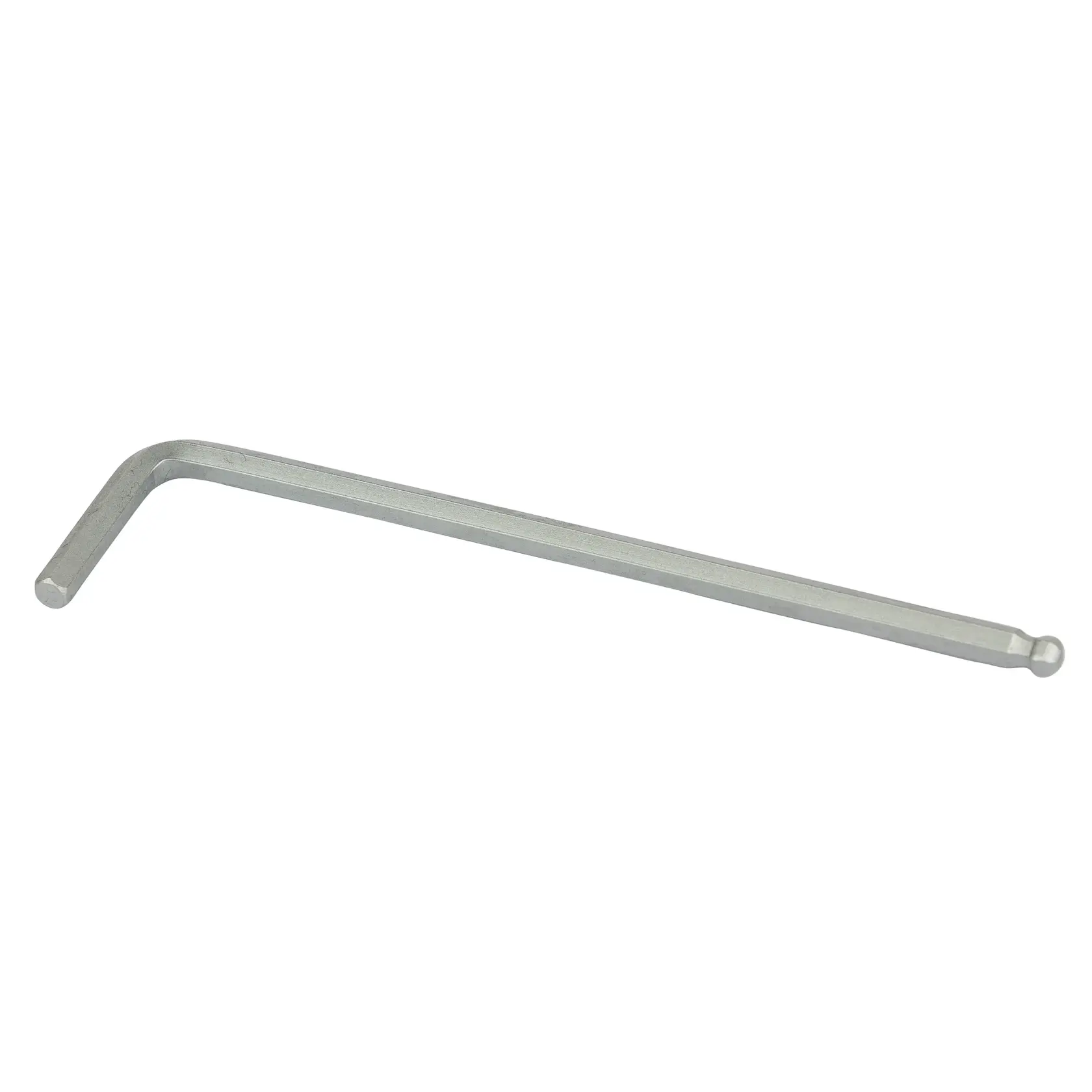 STANLEY STMT94103-8 hex key, silver L-shaped tool with ball end, product side angle on white background.