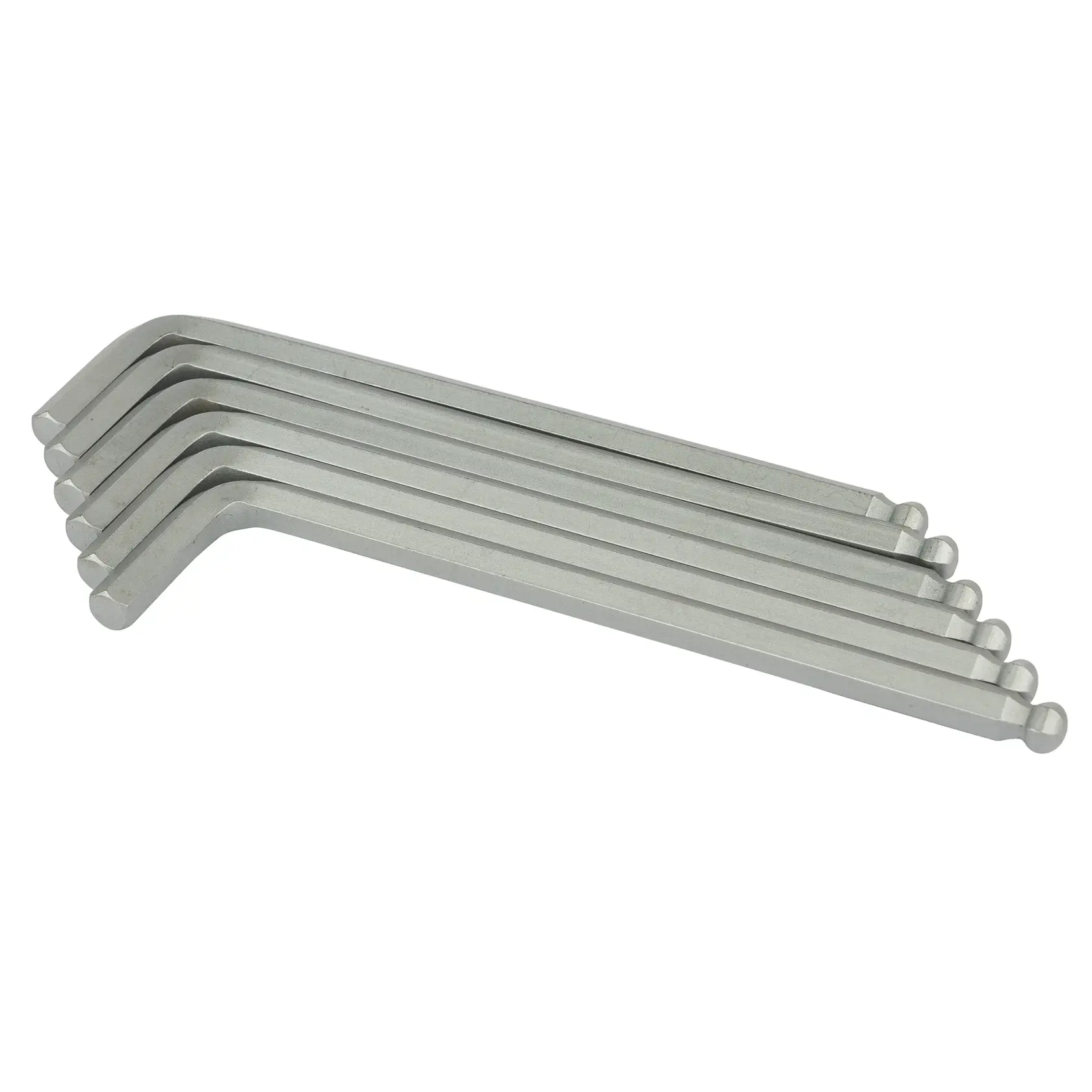 STANLEY STMT94108-8 hex key set silver finish, product angle on white background.